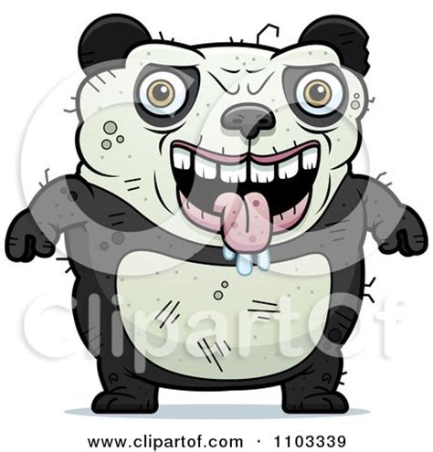 Clipart Drooling Ugly Panda - Royalty Free Vector Illustration by Cory Thoman #1103339