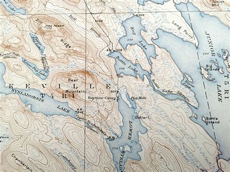 Antique Springfield Maine 1934 US Geological Survey | Etsy