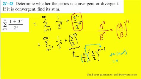 Determine whether the series is convergent or divergent. If it is convergent, find its sum ...