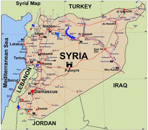 Syria Guide Map - Syria • mappery