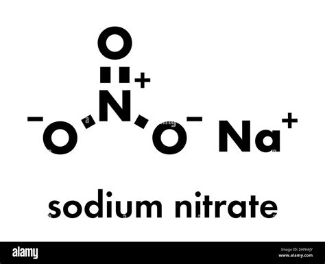 Sodium nitrate, chemical structure. Skeletal formula Stock Vector Image & Art - Alamy