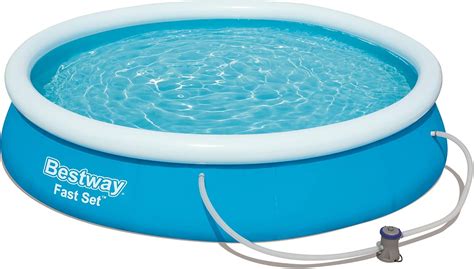 Bestway Round Kids Inflatable Paddling Pool with Filter Pump, Fast Set, 12 ft: Amazon.co.uk ...