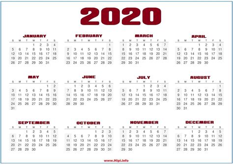 Calendar 2020 Wallpapers - Wallpaper Cave