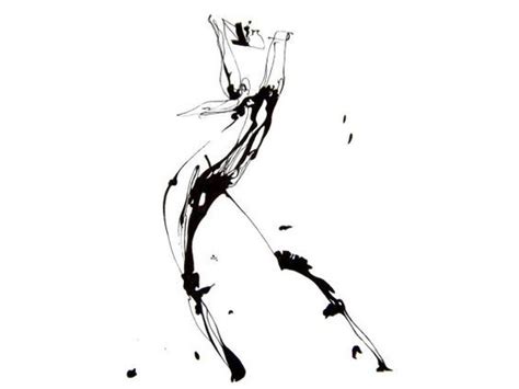 Original Abstract Human Figure Ink Drawing by JBsFineArtGallery: | Human figure drawing, Human ...