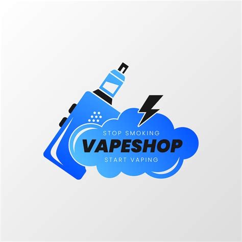 Free Vector | Gradient smoke shop logo template