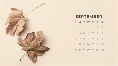 a calendar with two leaves on it