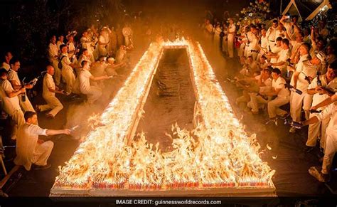 Indian Guru's Cake Is Record Breaking, Fire Extinguisher For Candles