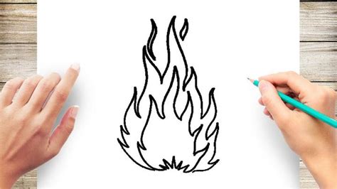 25 Easy Flames Drawing Ideas - How to Draw Flames