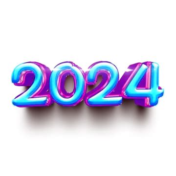 Efeito De Estilo De Texto Bloon 2024 PNG , 2024, Ano Novo, Ano 2024 Imagem PNG e PSD Para ...