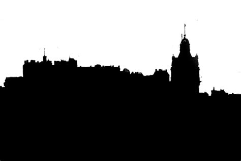 Edinburgh Skyline Silhouette in Black and White - Etsy UK