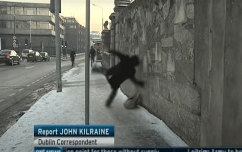 Story behind ICONIC RTÉ News clip of man who slipped on ICE