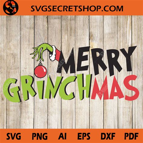 Merry Grinchmas SVG, Funny Christmas Grinch, Grinch SVG - SVG Secret Shop