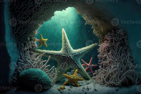 AI Generated The starfish and their underwater habitat. 21830775 Stock ...