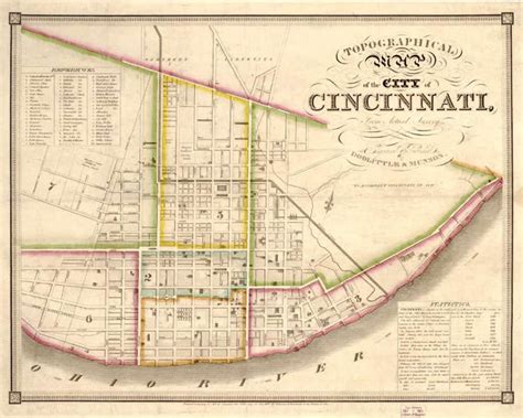 Cincinnati Street Map Print Vintage Ohio Poster Old Map as Art ...