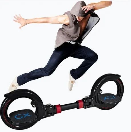 New Upgrade 2 Two Wheels Skate Board Two Parts Roller Foldable Drift ...