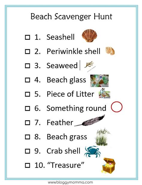 AMAZINGLY SIMPLE & FUN BEACH SCAVENGER HUNT - Bloggy Momma