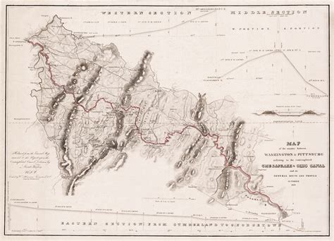 A rare Chesapeake & Ohio Canal map - Rare & Antique Maps