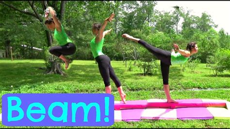 All of My Gymnastic Beam Skills | Self-Taught Gymnastics - YouTube