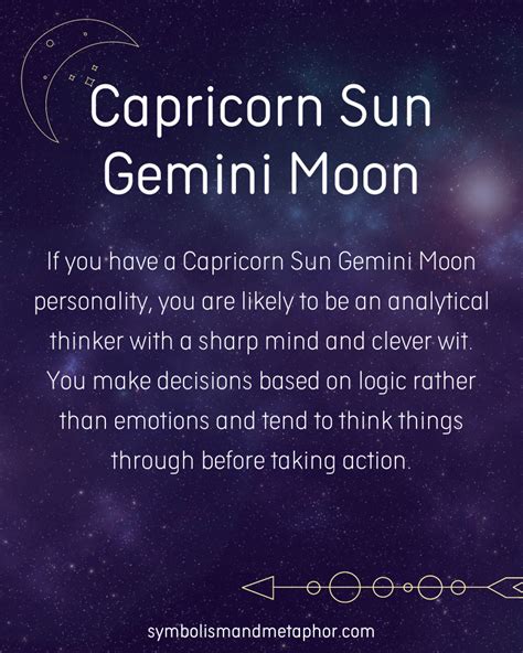 12 Capricorn Sun Gemini Moon Personality Traits