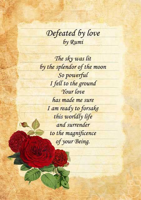 Defeated By Love Poem By Mewlana Jalaluddin Rumi, 59% OFF