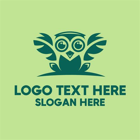 Green Owl Bird Logo | BrandCrowd Logo Maker