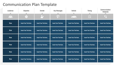 Communication Plan Table PowerPoint Template - SlideModel