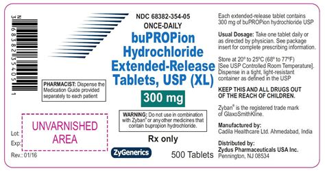 Bupropion - FDA prescribing information, side effects and uses