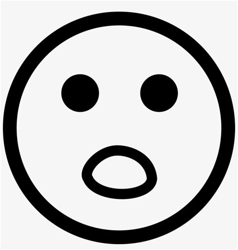 Surprised Face - - Sad Face Black And White Clipart - 980x980 PNG ...