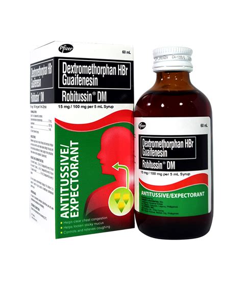 ROBITUSSIN DM Antitussive / EXPECTORANT *** 60ML *** 15mg/100mg per 5ml Syrup by Mavens ...