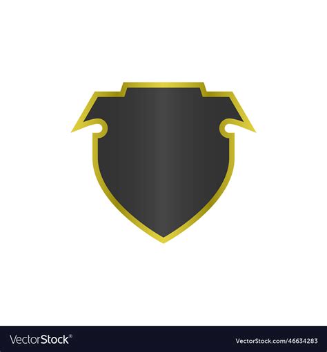 Emblem shield protection Royalty Free Vector Image