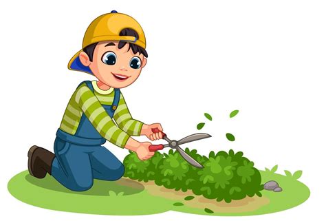 Cute little gardener boy | Little boy drawing, Art drawings for kids ...