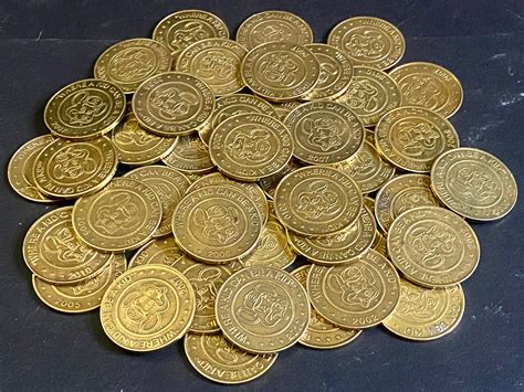 Lot of 25 Chuck-e-cheese Brass Tokens From 90s and 2000s Where a Kid ...