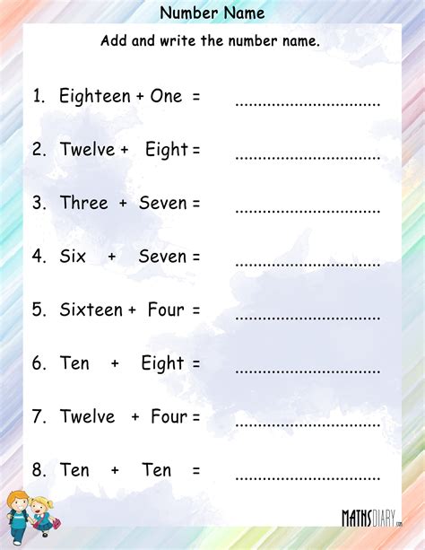 Naming Numbers – Grade 1 Math Worksheets