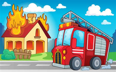 House Fire Burning Drawing Illustrations, Royalty-Free Vector Graphics & Clip Art - iStock
