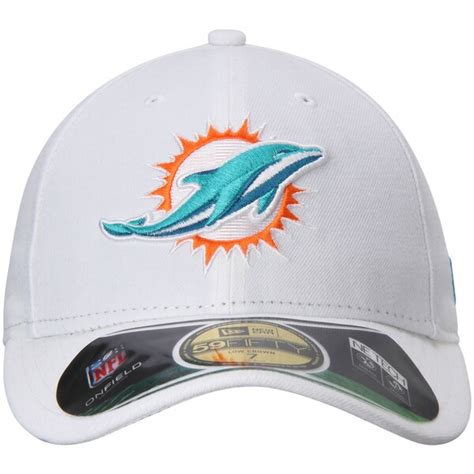 Men's New Era White Miami Dolphins On-Field Low Crown 59FIFTY Fitted Hat - Shop.MiamiDolphins.com