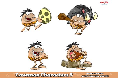 Caveman Cartoon Characters 5