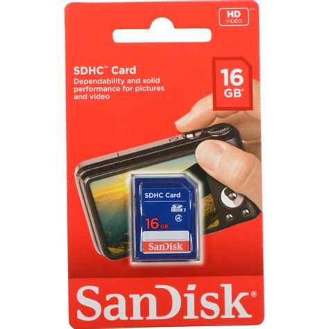 SanDisk 16GB SDHC Memory Card Class 4 SDSDB-016G-B35 B&H Photo