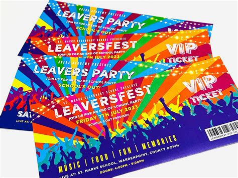 Leaversfest School Leavers Party Invite Tickets School Leavers ...