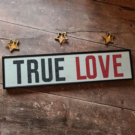 TRUE LOVE Sign Billboard Style Sign Retro Framed Metal | Etsy