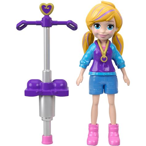 Polly Pocket Pogo-A-Gogo Polly Active Doll with Pogo Stick - Walmart.com