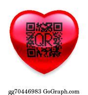 160 Qr Code Heart Clip Art | Royalty Free - GoGraph