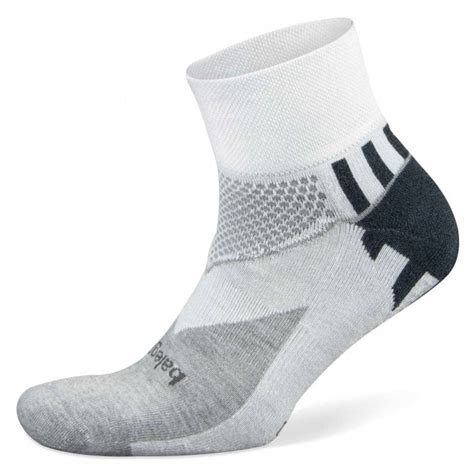 Enduro Quarter UNISEX Moisture Wicking Running Socks White/Mid Grey - Clothing from Northern ...