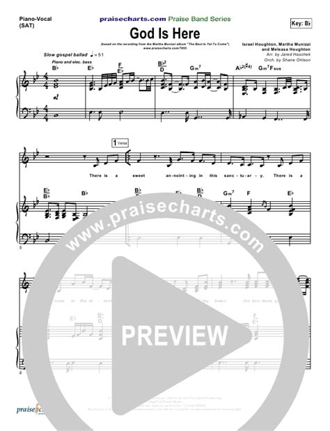 God Is Here Sheet Music PDF (Martha Munizzi) - PraiseCharts