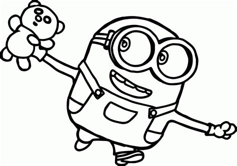 Minion Bob Coloring Page - Free Printable Coloring Pages for Kids