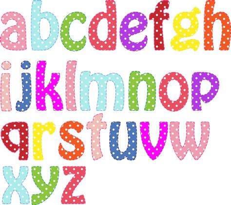 Colorful Alphabet Lowercase - Openclipart