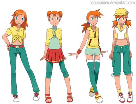 Misty alt outfits | Misty from pokemon, Alt outfits, Pokemon funny