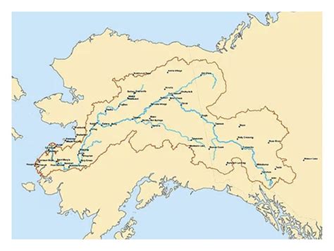 Map of the Yukon River watershed. The Yukon is the third longest river... | Download Scientific ...