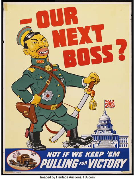 War Propaganda Poster (c. 1943). World War II Poster (30" X 39"). | Lot ...