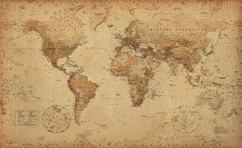 old world map - Google Search Vintage World Map Poster, Framed World Map, Posters Vintage ...