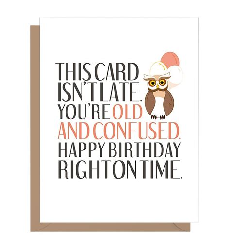 Old and Confused Funny Belated Birthday Card | Belated birthday card, Belated birthday wishes ...